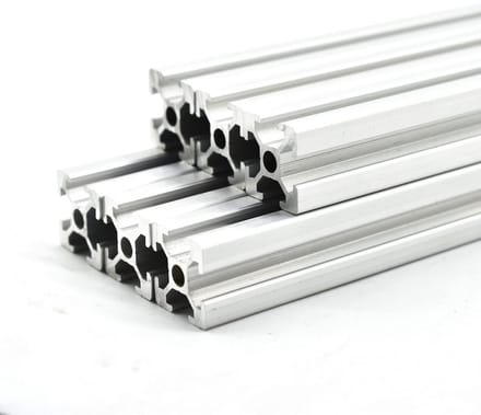 6 Stuks Aluminium Constructieprofiel met Groef 20x20 mm Lengte 1200 mm