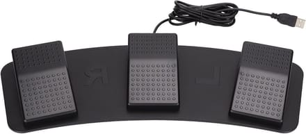 Programmeerbare USB Triple Footswitch Pedal voor PC, Ergonomisch Multifunctioneel Voetpedaal voor Muziek en Gaming