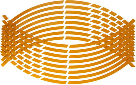 Velgstriping - Motor Wiel Stickers - Velgstrips - Oranje