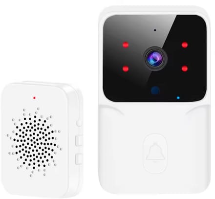 WIFI Video Deurbel - Slimme Deurbel - Camera - Draadloze deurbel - DC AC Batterij - Alexa - Google - Voor Thuis - Wit - Met Intercom - Bewegingsdetectie