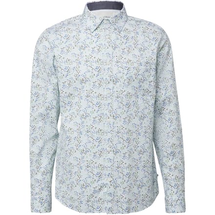 s.Oliver - male - Slim fit: shirt met lange mouwen, all-over print en Kent-kraag