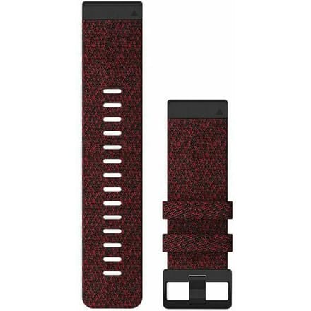 Garmin QuickFit Geweven Nylon Horlogebandje - 22mm Polsbandje - Wearablebandje - Geschakeerd Rood