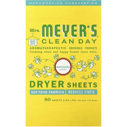 Mme. Feuilles assouplissantes Meyers Clean Day, Chèvrefeuille, 80 Feuilles yellow