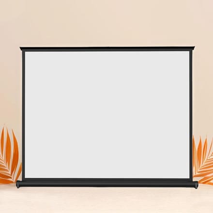 Tafelprojectiescherm - Draagbaar scherm - Thuisbioscoop Ervaren - Intrekbaar en Draaibaar - 30 inch 4:3 - Wit