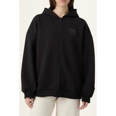 FILA Pagano Oversized Zip Hoodie Black Größe: M | Leichte Jacken Outlet | Damen | Schwarz