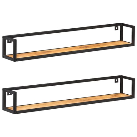 vidaXL - Wandschappen - 2 - st - 120 - cm - massief - acaciahout