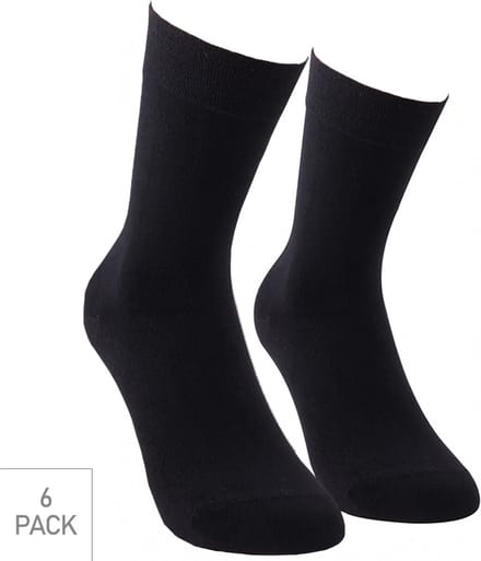 Boru Bamboo - 6-Pack - Nette Sokken - Bamboe - Naadloos - Heren / Dames - zwart - 46-47 - 2301
