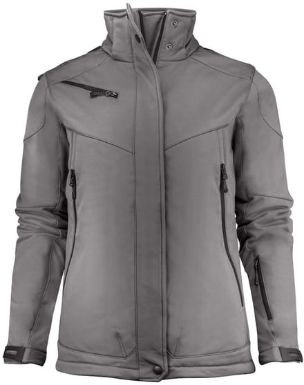 Printer SOFTSHELL JACKET SKELETON LADY 2261041 - Staalgrijs - S