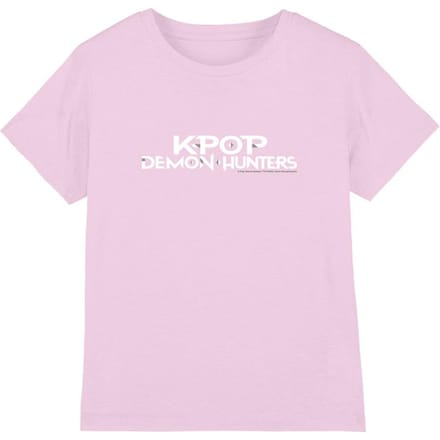 K-Pop Demon Hunters Kinderen/Kinderen Logo T-shirt (Lichtroze)
