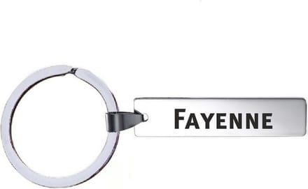 Sleutelhanger Met Naam - Fayenne - RVS