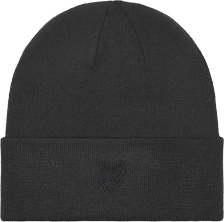 Lyle & Scott Tonal eagle beanie - jet black