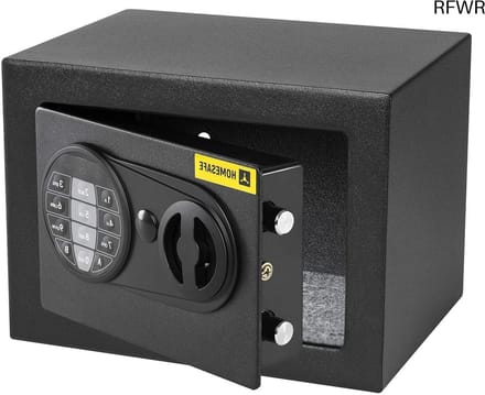 RFWR® Elektronische kluis 17 x 23 x 17 cm - Carbon Satijn Zwart