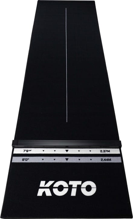 KOTO - Oche Carpet Checkout - Dartmat - Zwart -285 x 80 cm + Oche Score Indicator - Antislip