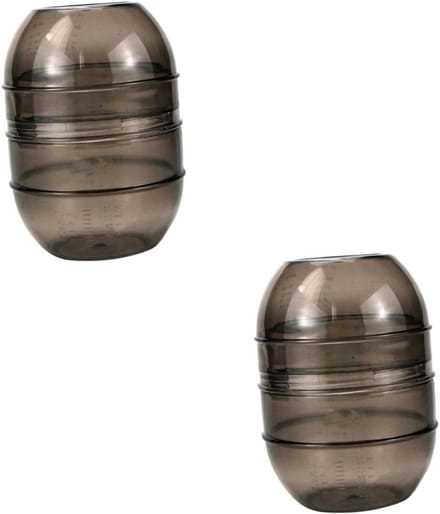 Haarverf Mengbekers - Kappers Mengkommen - Haarkleur Mengen - Antislip Bodem - 14x5.5cm - Grijs