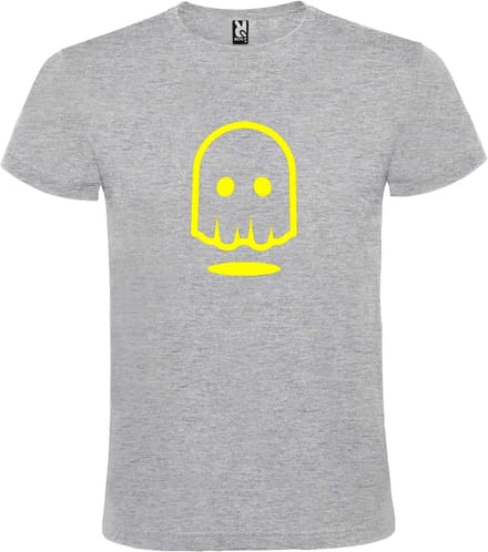 Grijs T-shirt ‘Spookje’ Geel maat M
