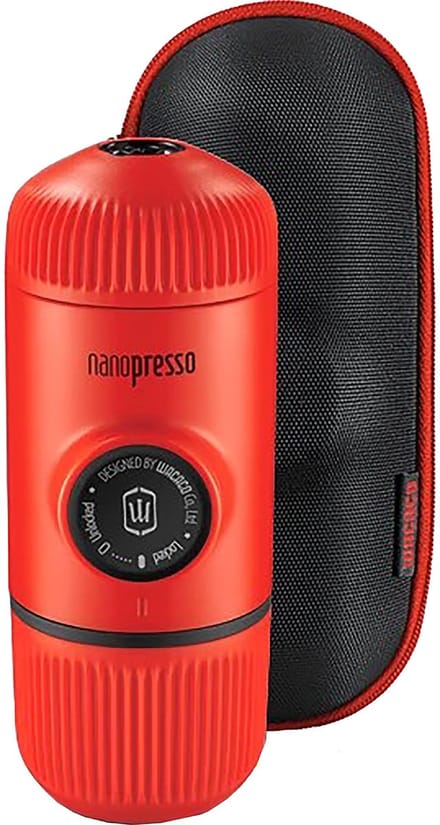 Wacaco Draagbare Nanopresso Lava Red Koffiemachine Met Deksel