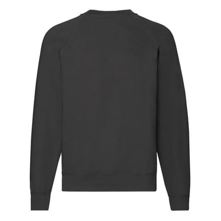 Fruit of the Loom Heren Klassiek Raglan Sweatshirt (Zwart)