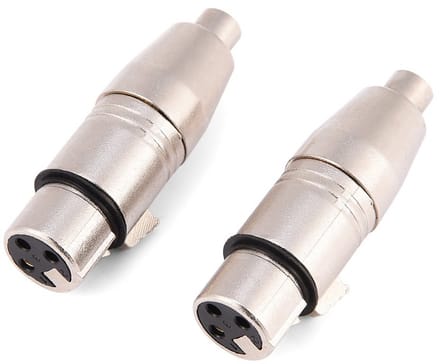XLR naar RCA Adapter - Audio Microfoon Connector - Signaal Omzetten - Zinklegering Behuizing - Metaal