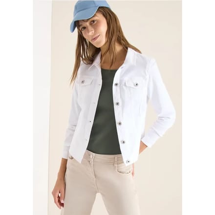 Denim jack met borstzakken en knopen