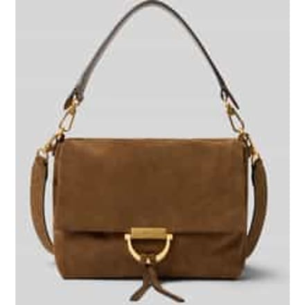 abro Leren schoudertas Leather Suede Temi Shoulder Bag Khaki bruine