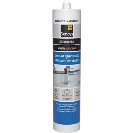 Sencys Siliconenkit Sanitair Universeel Antraciet 310ml