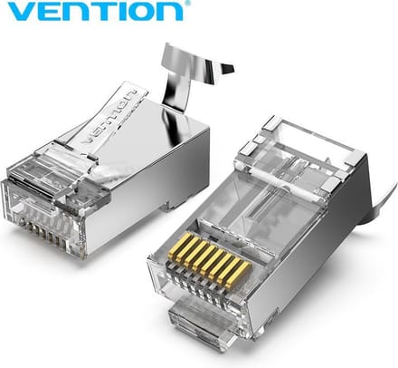 Vention Cat7 RJ45 Connectoren – Afgeschermd, Betrouwbaar en Professioneel (10 Stuks)