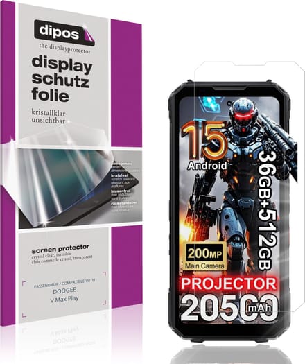 dipos – 4x Beschermfolie geschikt voor DOOGEE V Max Play | Krasbestendige & heldere Screenprotector Ultra-Thin