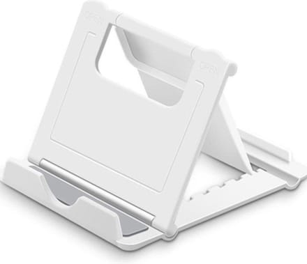 LOUZIR Universele telefoonhouder WIT voor het bureau - Geschikt voor alle telefoons & tablets