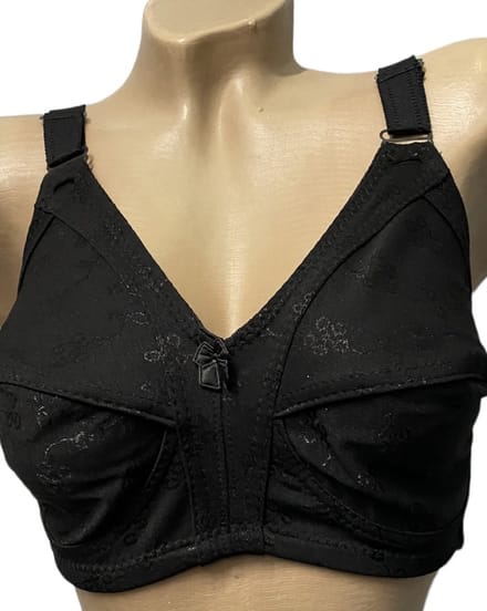 Dames niet voorgevormd beugeloze bh 80D 42/95 zwart