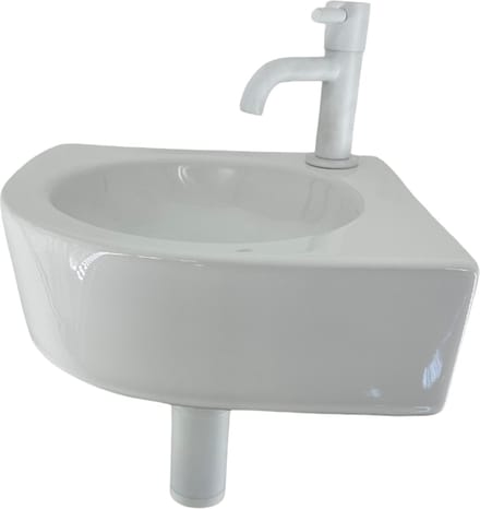 Fonteinset Lotte L'aqua Keramisch met Mat wit kraan en sifon