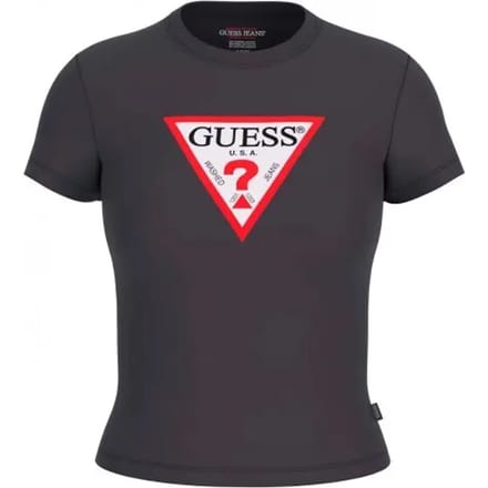 Guess Jeans Zwarte Katoenen Dames T-Shirt