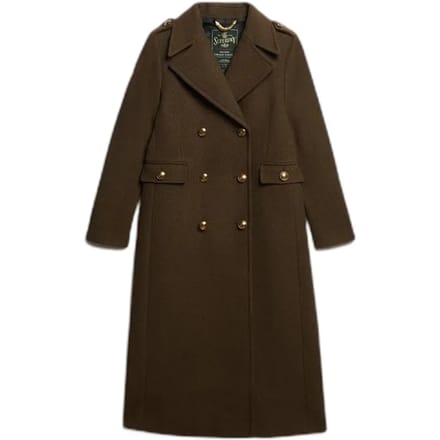 Superdry - Dubbele rij knopen wollen mantel - Dames - Jassen