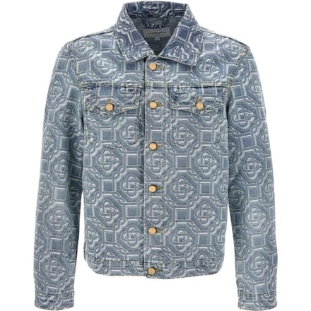 Casablanca Classic Monogram Gebleekte Blauwe Denimjas