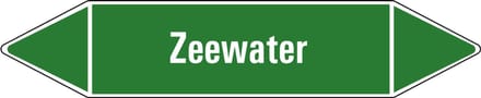 Zeewater leidingmarkering op vel 252 x 52 mm - 3 per vel