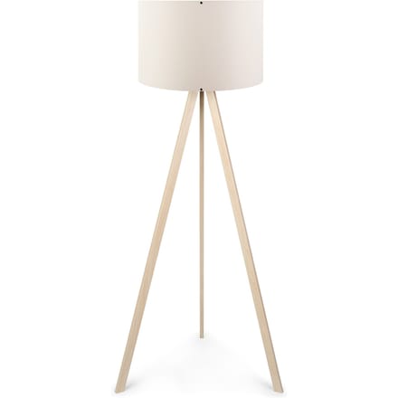 Asir - Vloerlamp - Crème en Eik - 38 x 140 cm