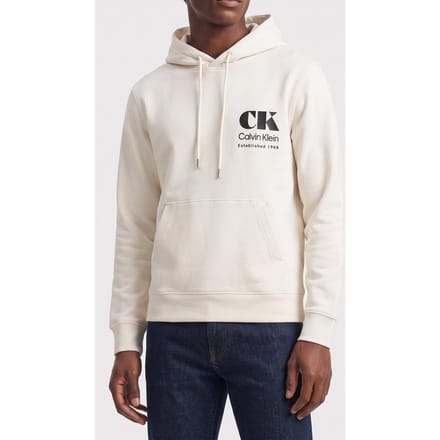 Calvin Klein Long Sleeve Classic 350gsm Terry Eu Bomber Tofu Größe: S | Kaputzenpullis Outlet | Herren
