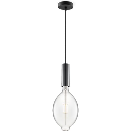 Home sweet home hanglamp Saga zwart Oval - helder