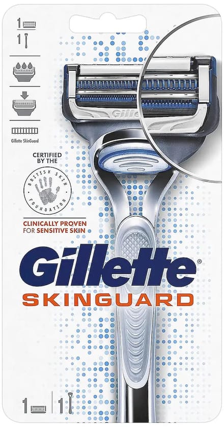 Gillette Skinguard Sensitive - Scheerapparaat met Aloë Vera - 1 Navul Mesje
