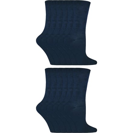 Sock Snob - 12 paar kindersokken van effen bamboe - Marine