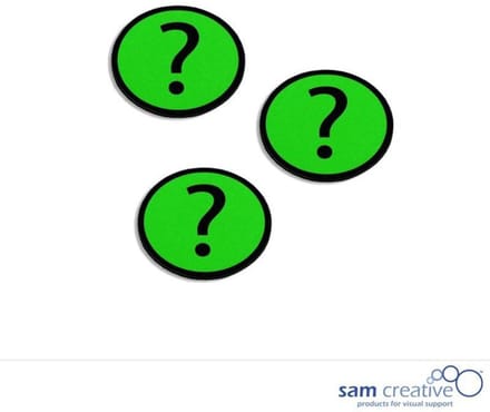 Sam Creative - Magnetisch Symbool Vraagteken 3x3 cm groen