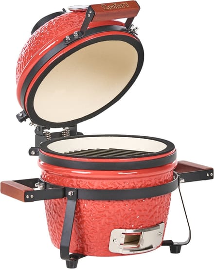 KAMADO - Mini houtskoolgrill - Rood - Keramiek