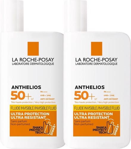 La Roche-Posay Anthelios Onzichtbare Zonnebrand Fluide SPF50+ - 2x50ml