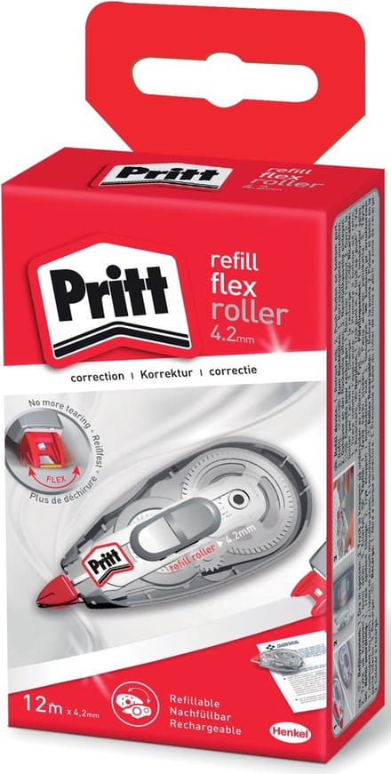 Correctietape pritt navulbaar flex 4.2mmx12m | 5 stuks