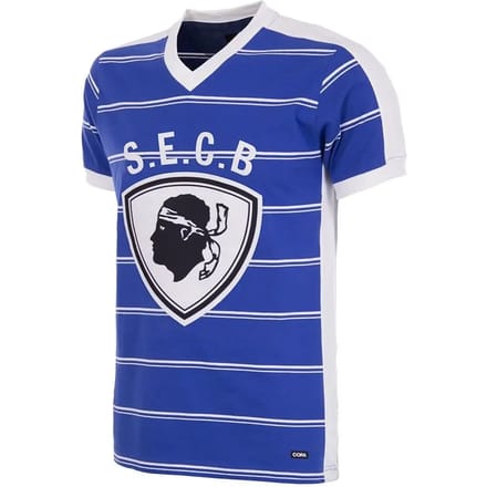 COPA - SC Bastia 1981/82 Retro Voetbalshirt - Heren - Blauw - M