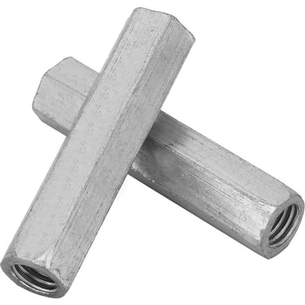 2 pièces Acier Zingué M10*60 Écrou Hexagonal Long Écrou Hexagonal Fileté Fixations Filetées