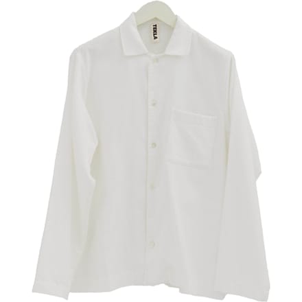 Tekla Unisex Flannel, Pyjamas Shirt Cream White Größe: M | Nachtwäsche Outlet | Unisex | Weiß