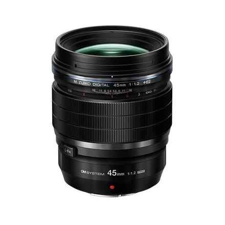 OM SYSTEM M.Zuiko Digitale 45mm f/1.2 ED PRO  Micro Vier Derde zwart