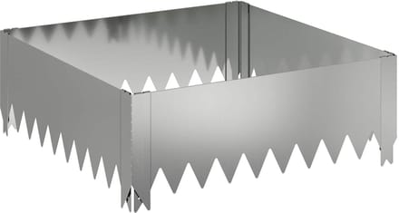 vidaXL - Gazonrand - 60 - x - 60 - x - 20 - cm - Staal - Zilverkleurig