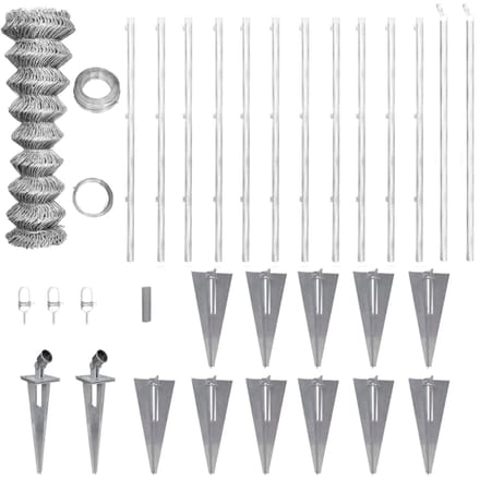 vidaXL - Gaashek - met - palen - 25x1,25 - m - gegalvaniseerd - staal