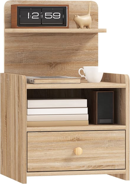 HOMCOM Nightstand Spanplatte 40L x 35B x 66H cm Naturholz